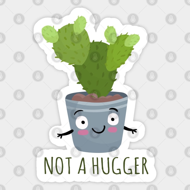 Not A Hugger Sticker by Phorase